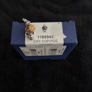 Swarovski Flower Skull Charm